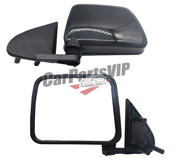 LH: 96302-11G10, RH: 96301-11G10, Mirror Assy, Outer Rearview, Nissan D21 Harobody 4*4 Black 1990 Rearview Mirror